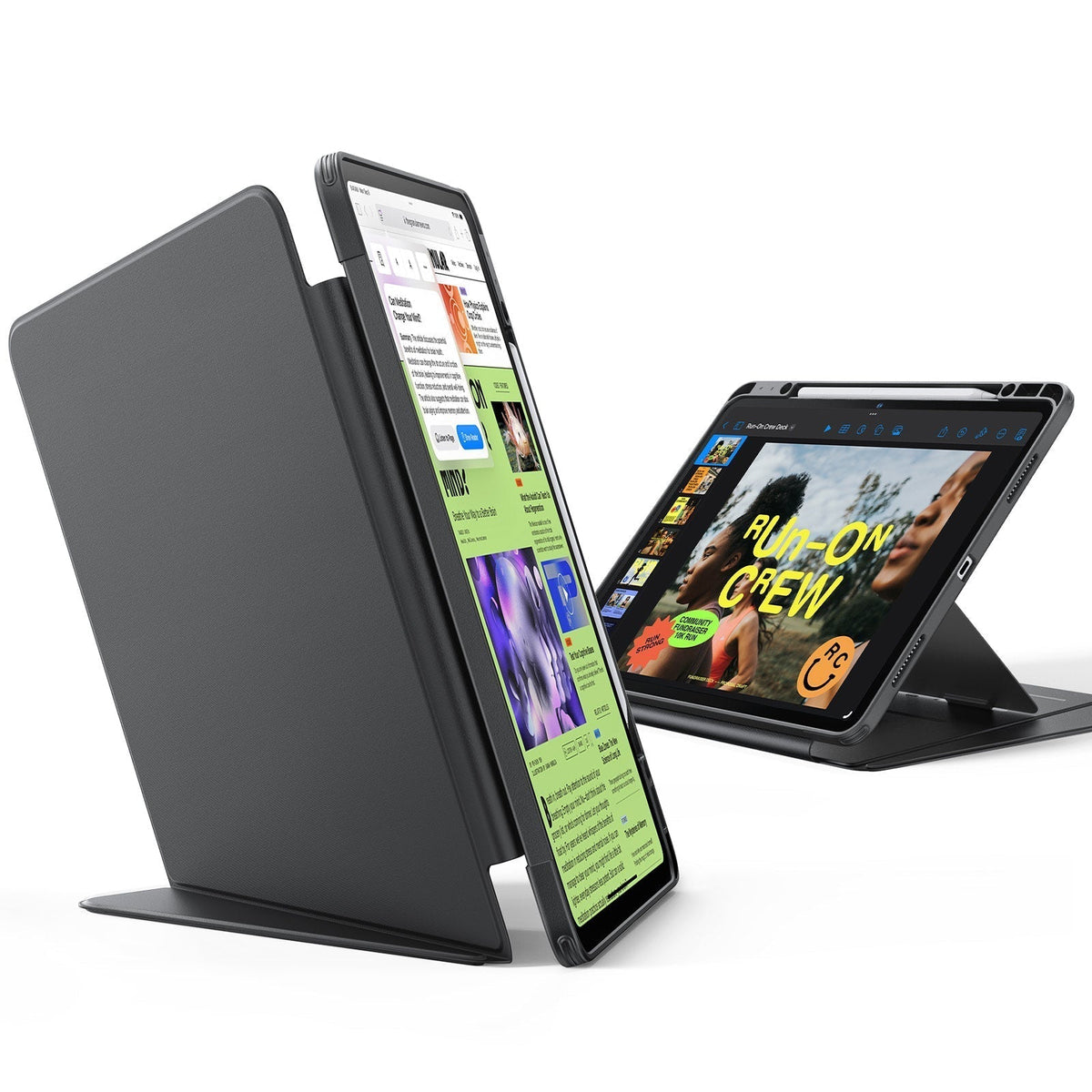 iPad Air 11" (2025) Flip Magnetic Case with Pencil Holder - Black - ESR 