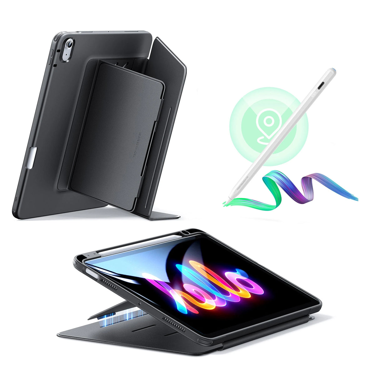 iPad Air 11" (M3) 2025 Bundle Flip Magnetic Case with Geo Digital Pencil - Black ESR ESR