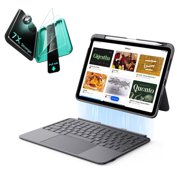iPad 11" (A16) 2025 Flex-Tastaturhülle (abnehmbar) Schutzbundle - DE Layout-Dark Gray ESR ESR