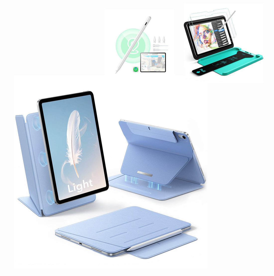 iPad Air 11" (M4) 2026 AirStance Magnetic Creator Bundle - Sky Blue ESR ESR