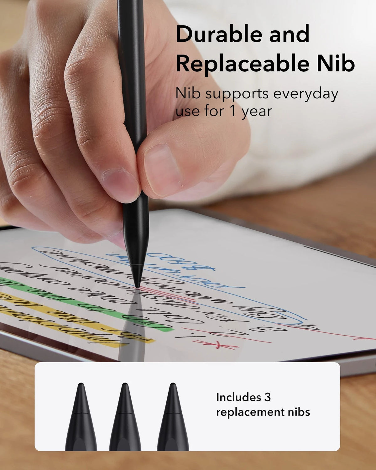 Durable and replaceable nib