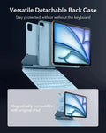 ipad Air 11(M4,2026) case with keyboard-Versatile Detachable Back Case
