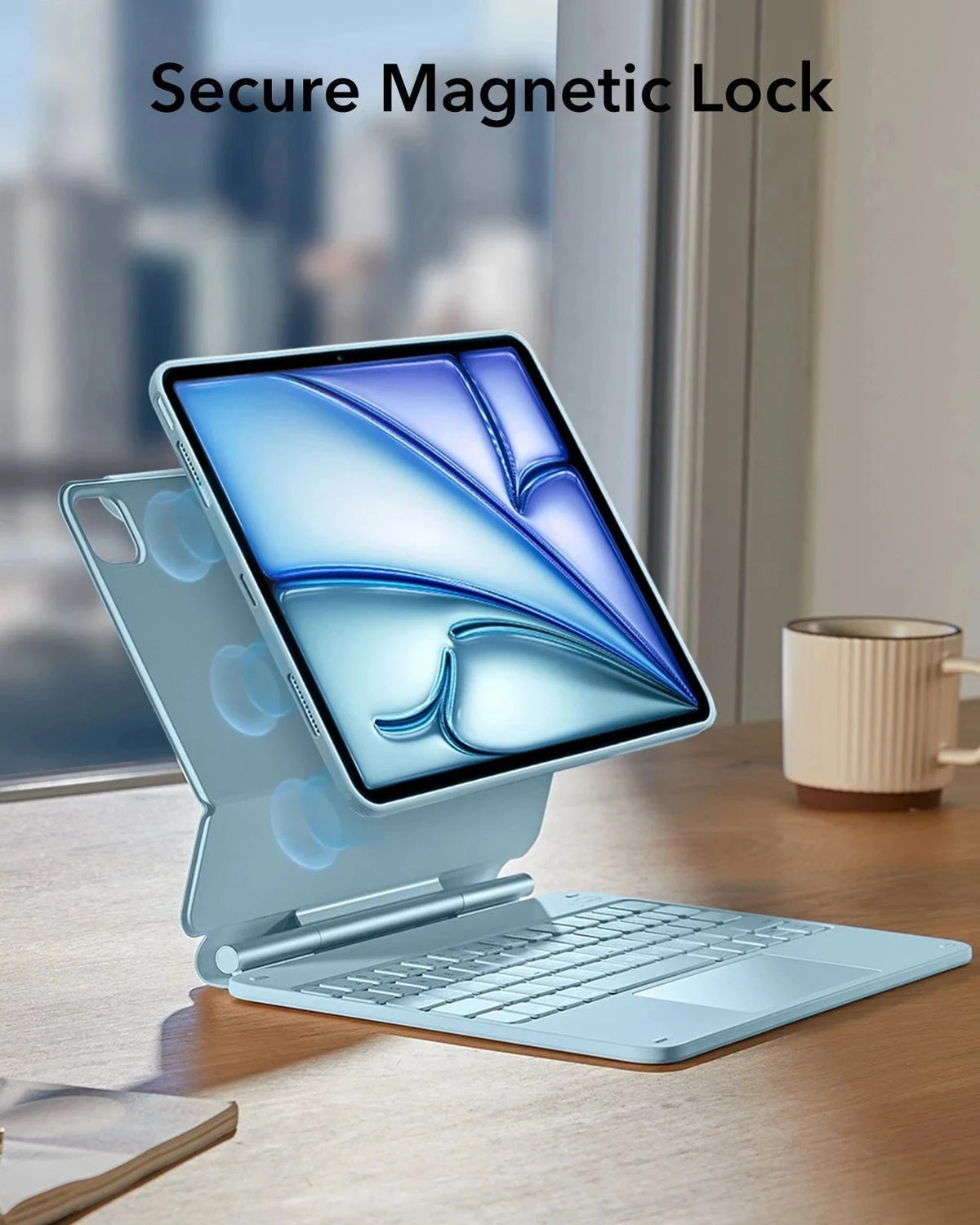 ipad Air 11(M4,2026) case with keyboard-Secure magnetic lock