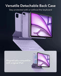 IPad Purple keyboard case with ipad Air 11 M4-Power versatility-versatile detachable back case