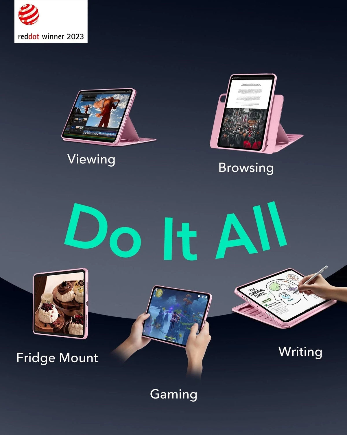 iPad Air 11" (M4) 2026 Shift Magnetic Case - Pink ESR ESR
