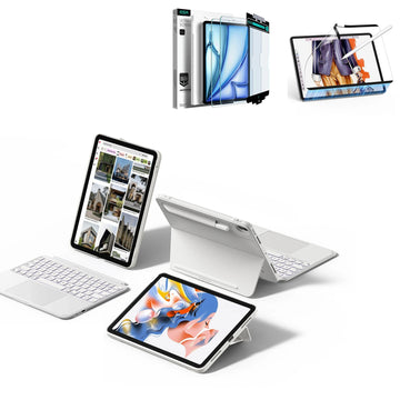 iPad Air 11" (M4) 2026 Shift Tastatur-Hülle (abnehmbar) Schutz Paper-Feel Bundle - DE Layout - White ESR ESR