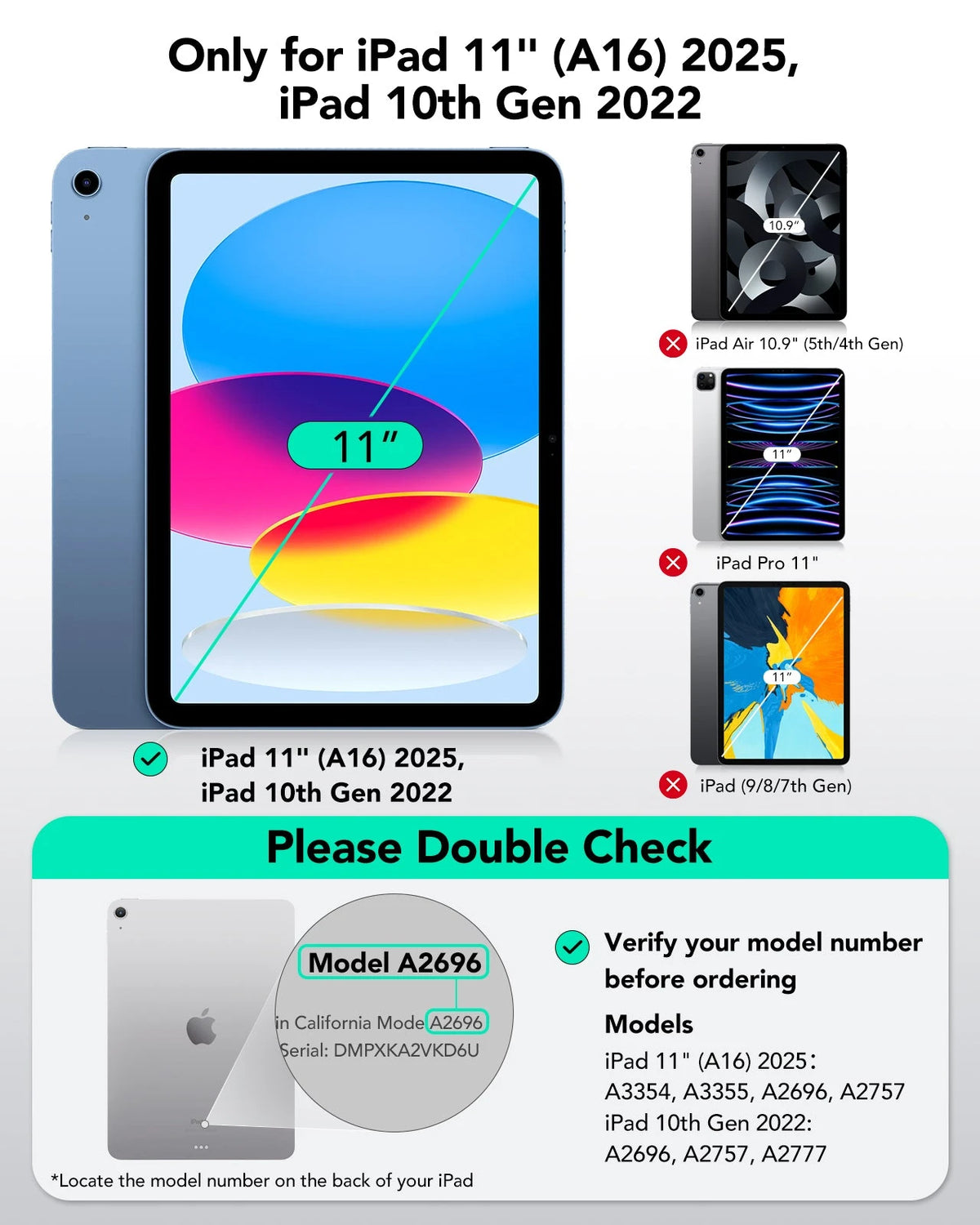 iPad Air 11" (M4, 2026) Flex Tastaturhülle (abnehmbar) - DE Layout -Blau ESR ESR