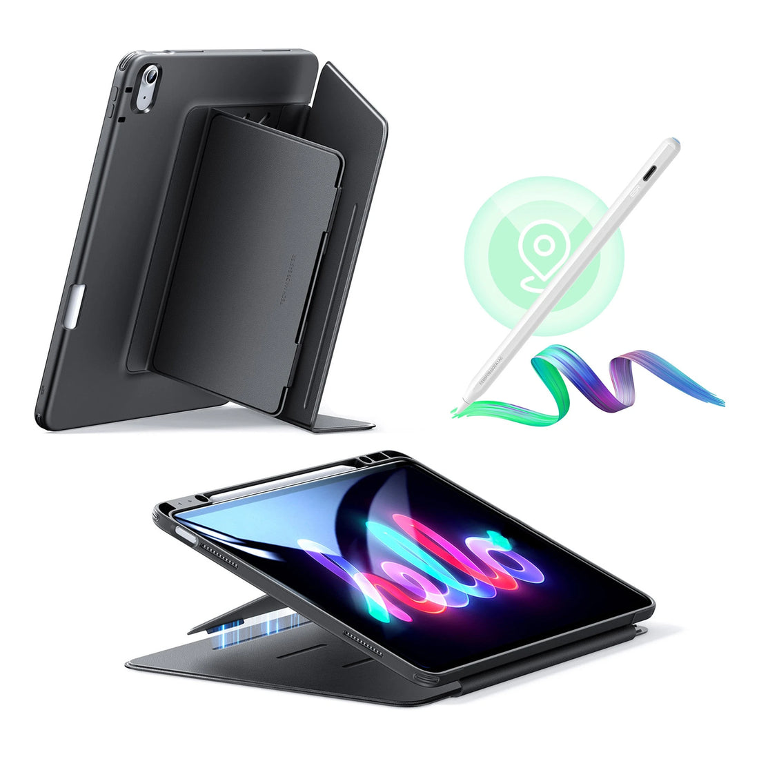 iPad Air 13" (M3) 2025 Bundle Flip Magnetic Case with Geo Digital Pencil - Black ESR ESR