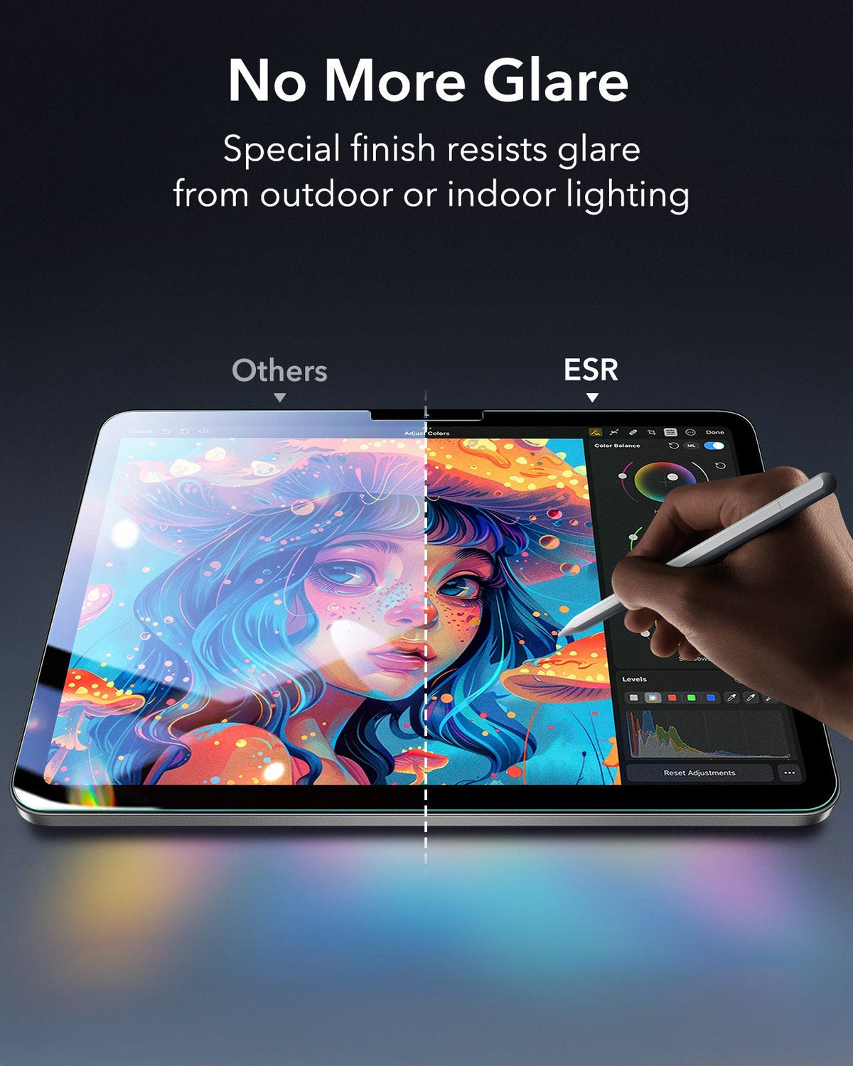 iPad Air 13" (M4) 2026 Bundle Flip Magnetic Case with Pencil Holder & Armorite® Paper-Feel Protection - Navy Blue ESR ESR