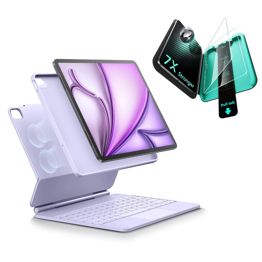 Purple-iPad_Air_13_M4_2026_Bundle_Rebound_Magnetic_Keyboard_Case_360_Screen_Protectors
