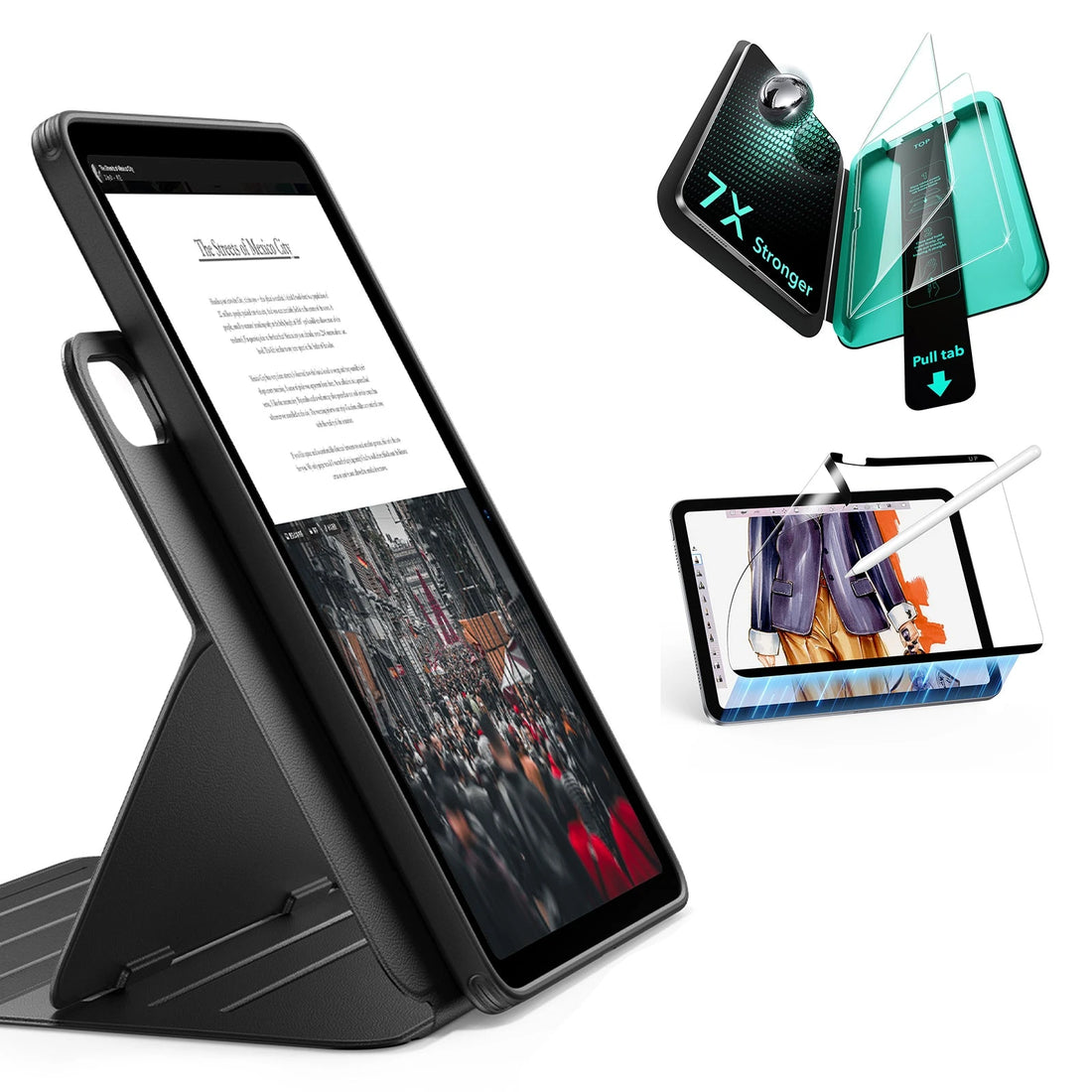 iPad Air 13" (M4) 2026 Bundle Shift Magnetic Case, Papel-Feel Magnetic & Armorite® Protection - Black ESR ESR