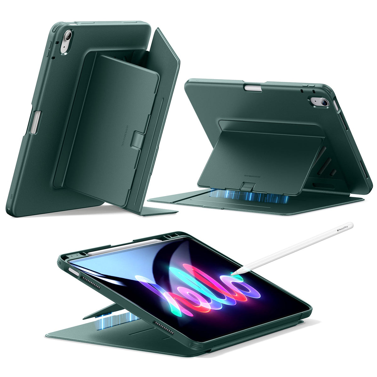 iPad Air 13" (M4) 2026 Flip Magnetic Case with Pencil Holder - Green ESR ESR