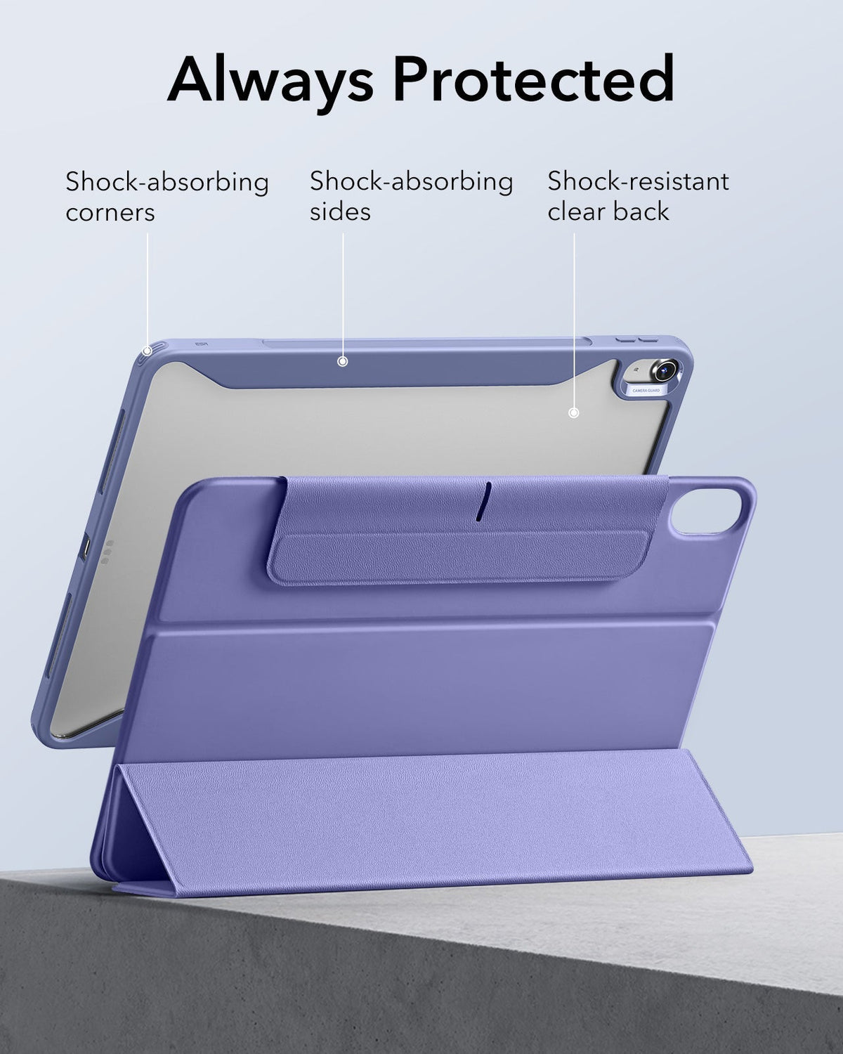 iPad Air 13" (M4) 2026 Rebound Hybrid Case 360 - Purple ESR ESR