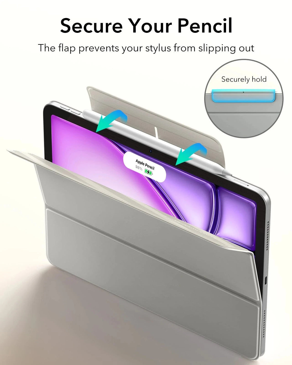 iPad Air 13" (M4) 2026 Rebound Magnetic Case - Grey ESR ESR