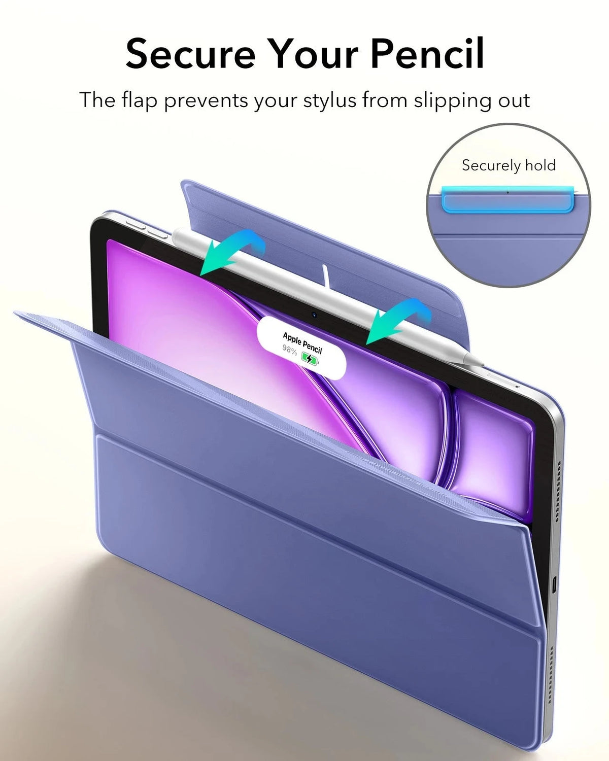 iPad Air 13" (M4) 2026 Rebound Magnetic Case - Purple ESR ESR