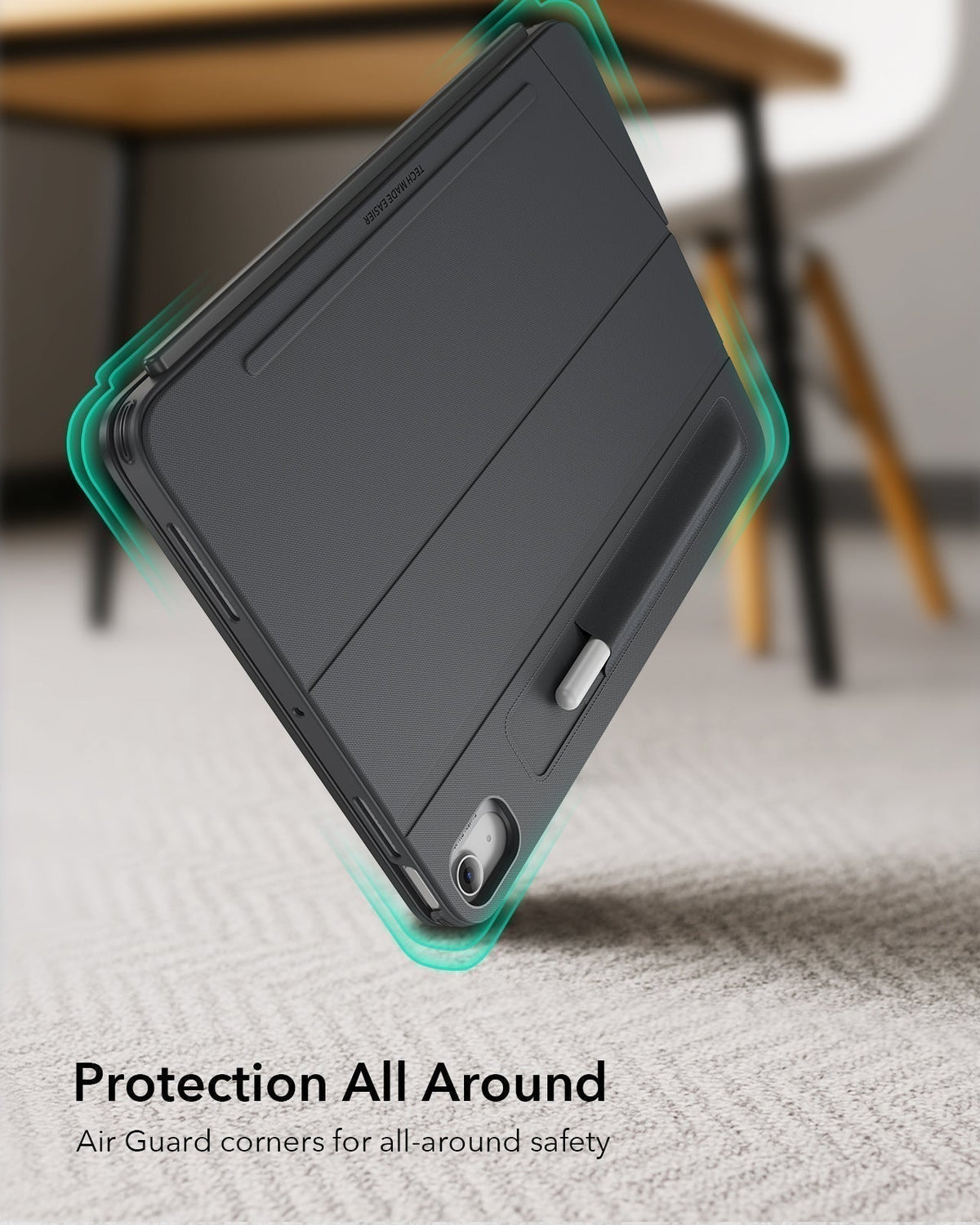 Tastaturhülle für iPad Air 13" (M4, 2026) mit großem Trackpad-protection all around