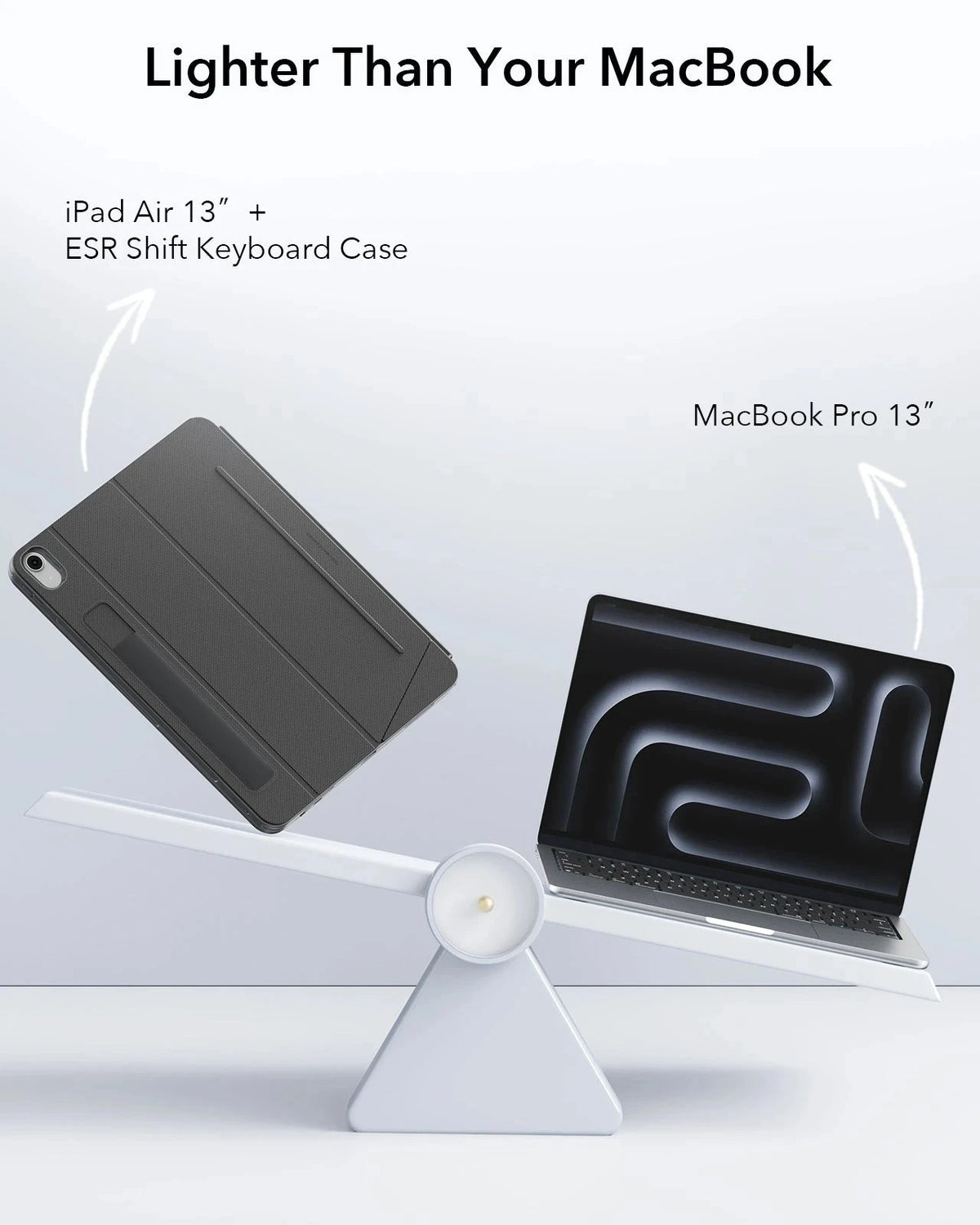 Tastaturhülle für iPad Air 13" (M4, 2026) mit großem Trackpad-Lighter than your macbook
