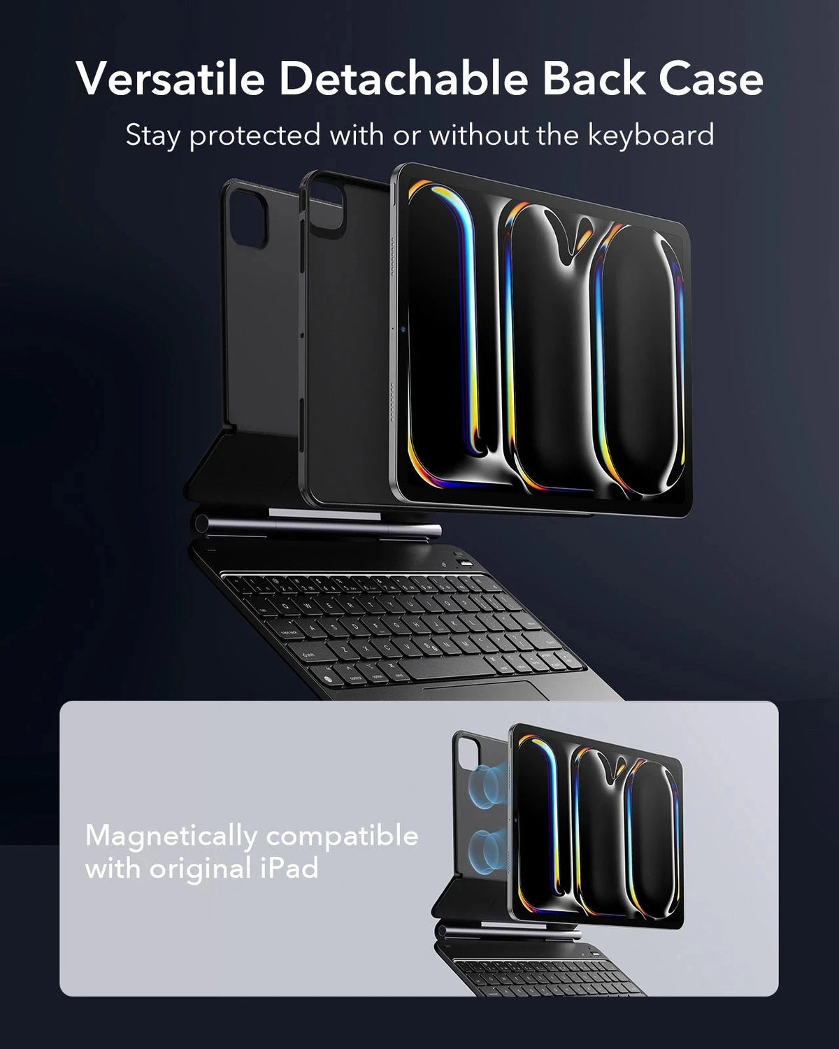 iPad Pro 11” (2025) Rebound Magnetic Keyboard Case 360 - UK Layout-Black ESR ESR