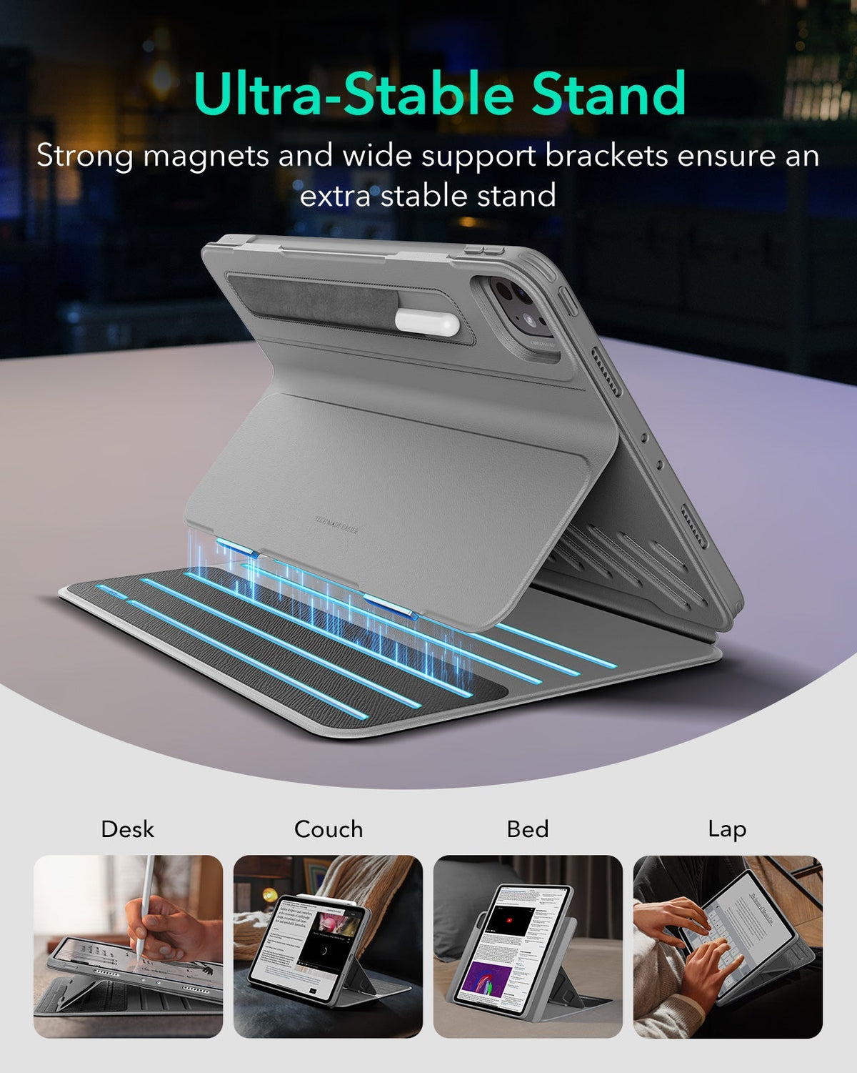 iPad Pro 11" (2025) Bundle Shift Magnetic Case & Armorite® Paper-Feel Protection - Gray ESR ESR