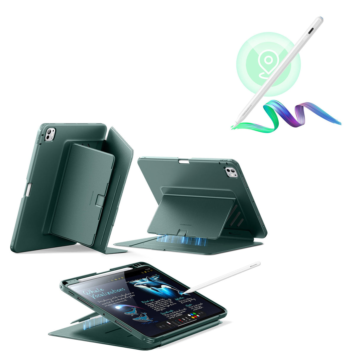 iPad Pro 11″ (2025) Flip Magnetic Case with Pencil Bundle - Green ESR ESR