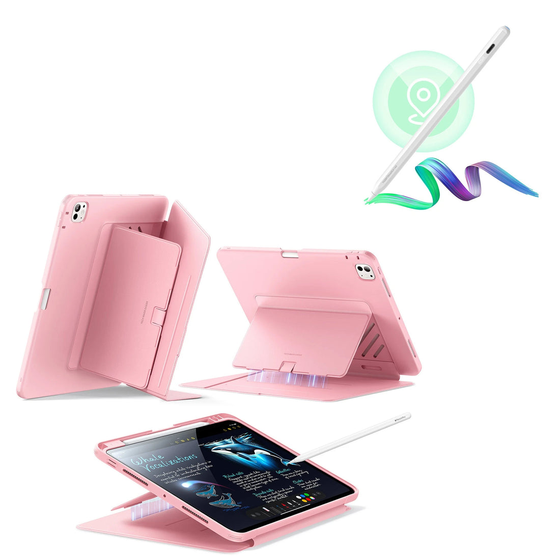 iPad Pro 11″ (2025) Flip Magnetic Case with Pencil Bundle - Pink ESR ESR