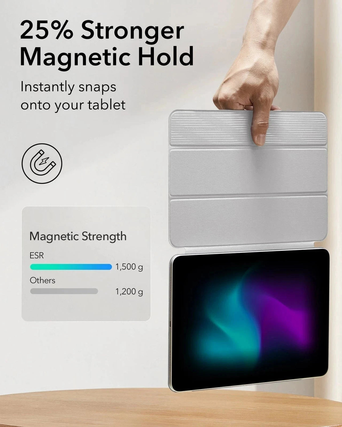 iPad Pro 11" (2025) Rebound Magnetic Case - Brilliant White ESR ESR