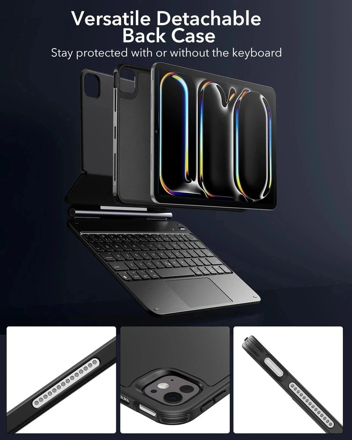 versatile detachable back case