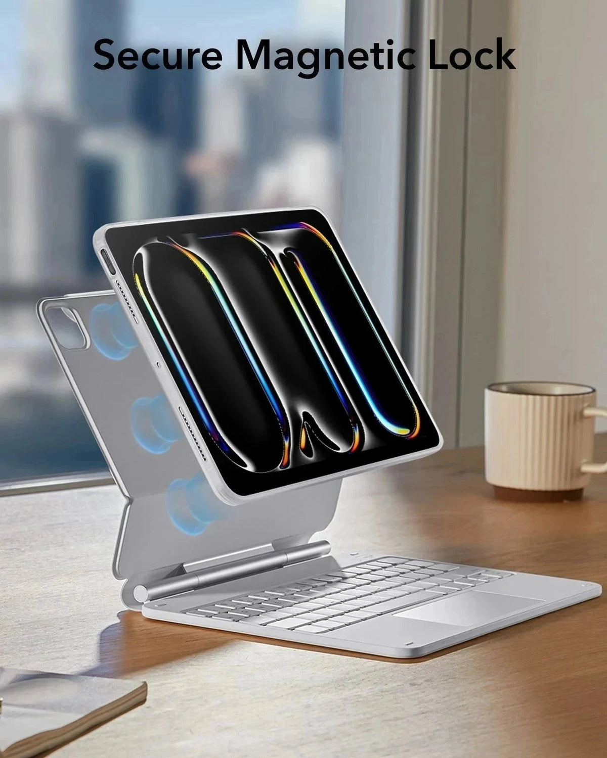 iPad Pro 11ʺ (2025) Rebound Magnetic Keyboard Case 360 Pencil Bundle - US Layout-White ESR ESR