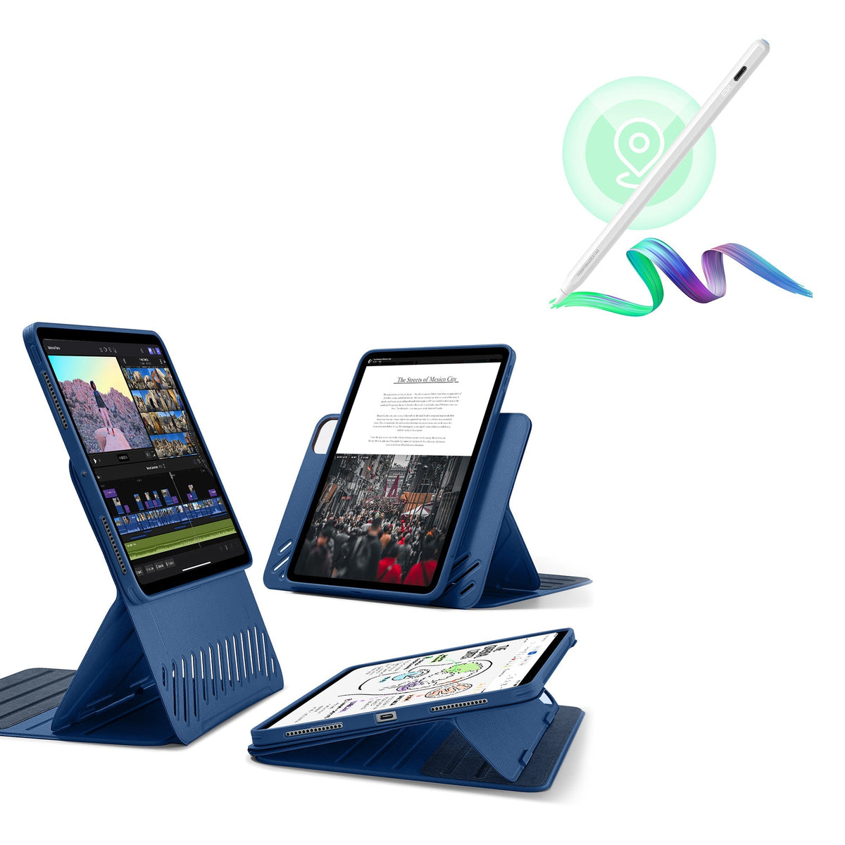 iPad Pro 11″ (2024) Shift Magnetic Case with Pencil Bundle - Navy Blue ESR ESR