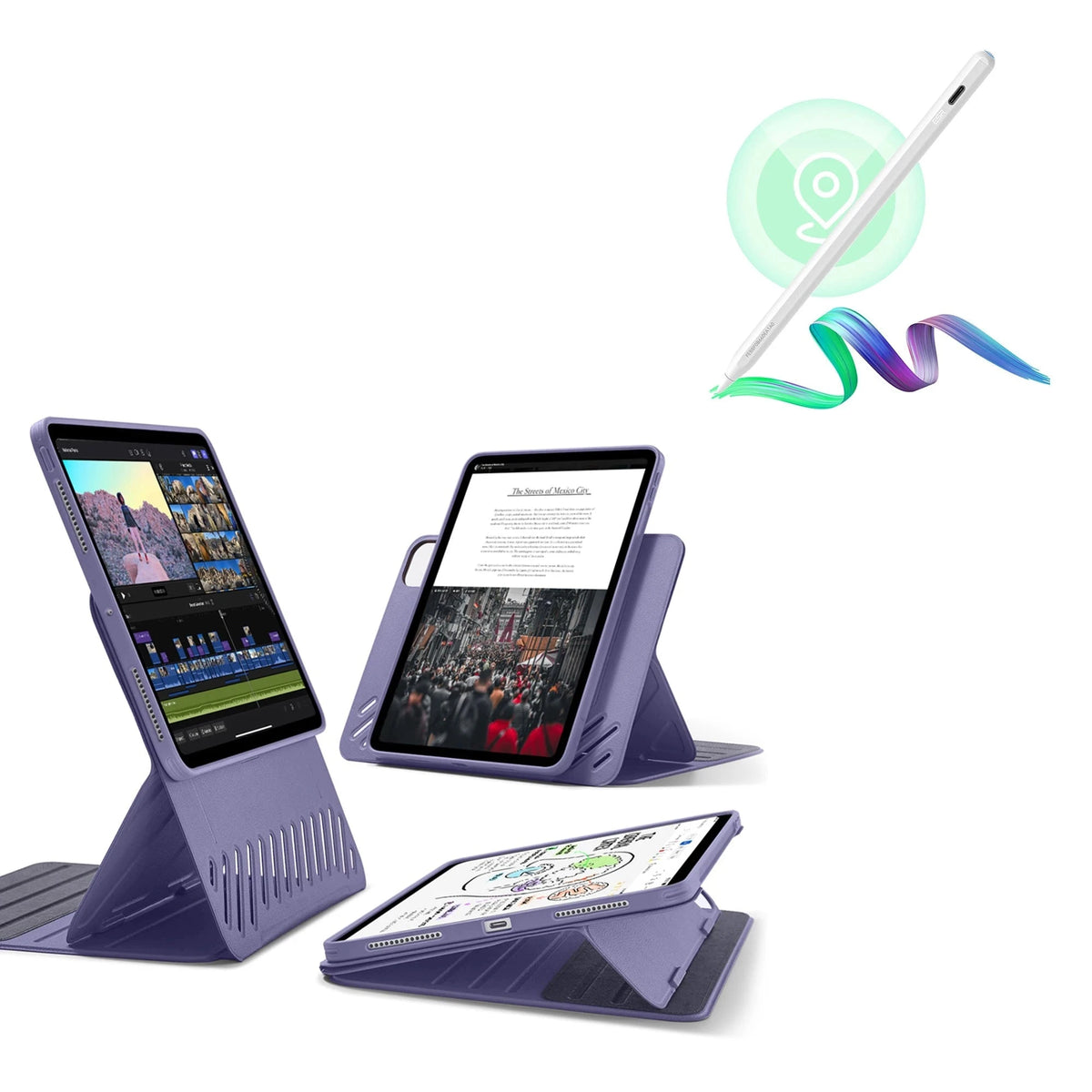 iPad Pro 11″ (2024) Shift Magnetic Case with Pencil Bundle - Purple ESR ESR