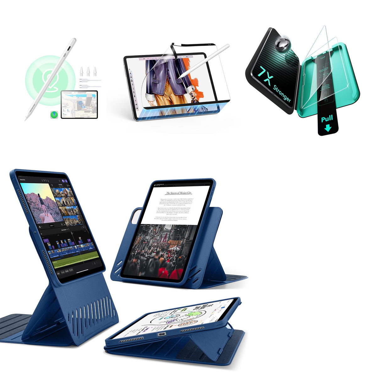 iPad Pro 11ʺ (2025) Shift Transformation with Digital Pencil Bundle - Blue ESR ESR