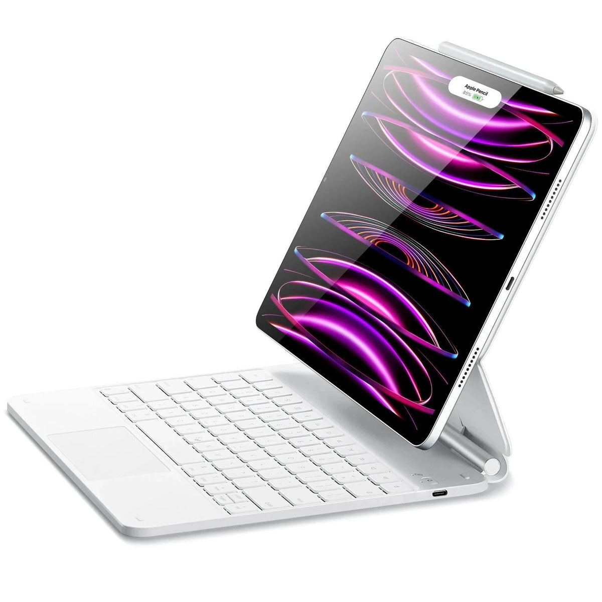 iPad Pro 12.9 Rebound Magnetic Keyboard Case white 02