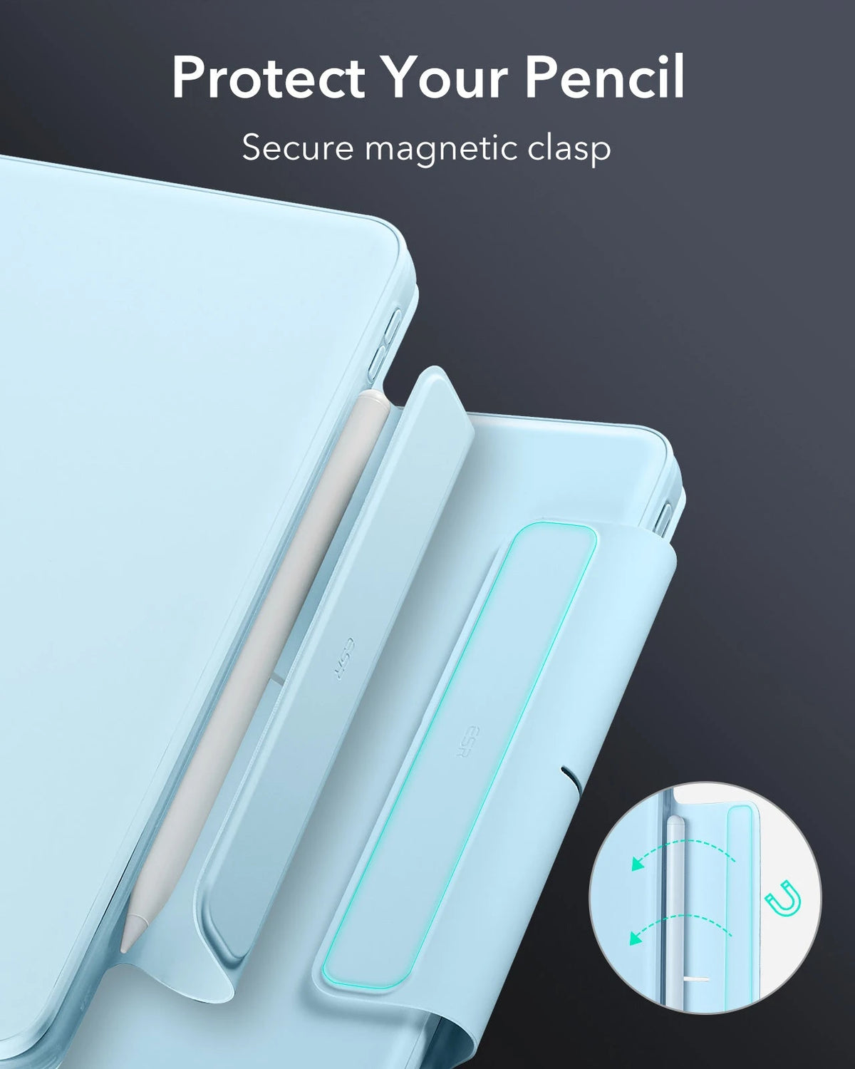 ipad_pro_13_inch_magnetic_keyboard_case_360_with_blue_case-Protect your pencil