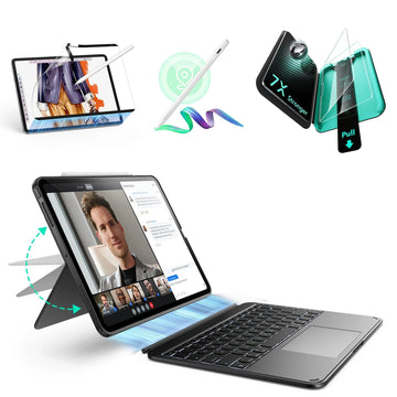 iPad Pro 13″ (M4) 2024 Bundle: Shift Tastaturhülle, Geo Digitalstift & Displayschutz- DE Layout - Dark Gray ESR ESR