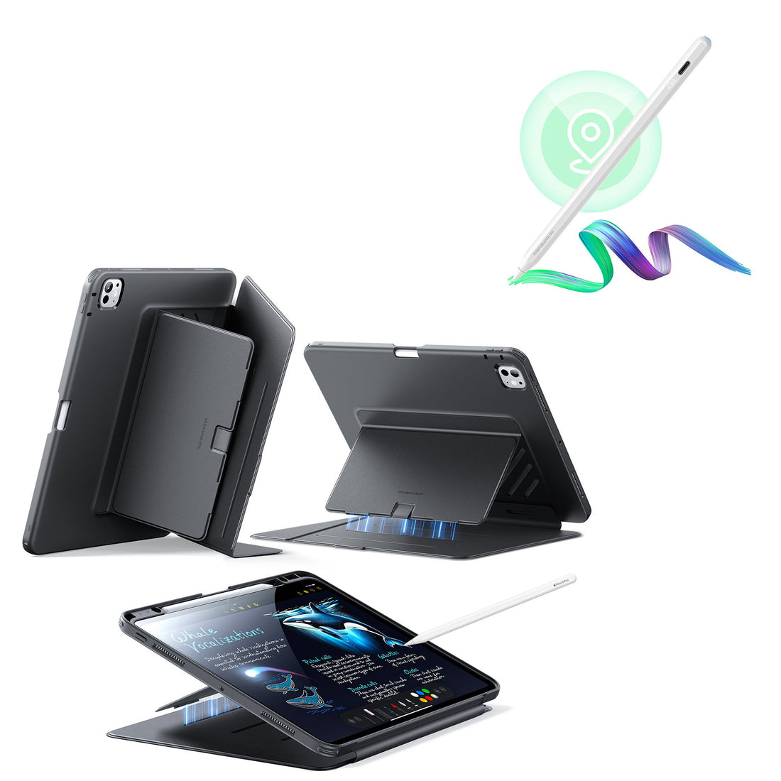 iPad Pro 13″ (2025) Flip Magnetic Case with Pencil Bundle - Black ESR ESR