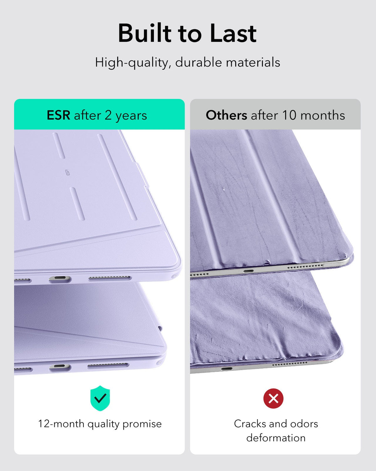 iPad Pro 13" (2024) Flip Magnetic Case with Pencil Holder - Purple ESR ESR