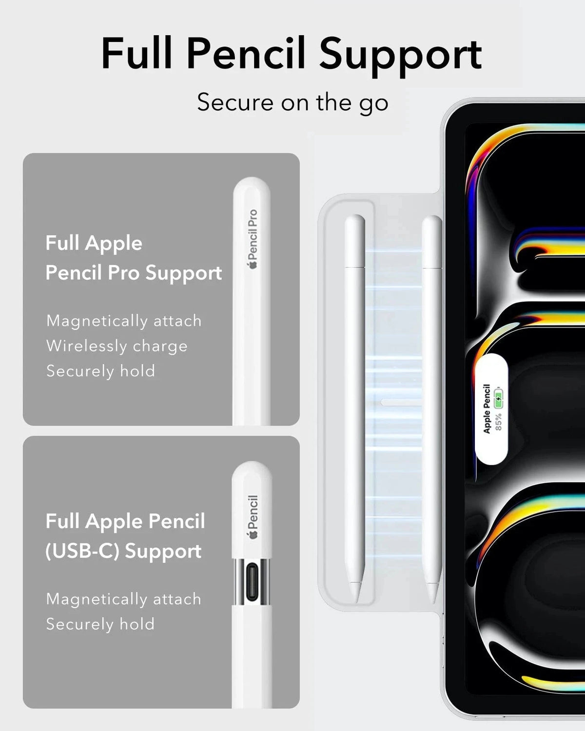 iPad Pro 13" (2025) Rebound Magnetic Case - Brilliant White ESR ESR