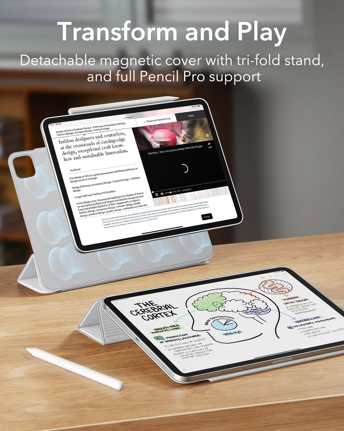 iPad Pro 13" (2025) Rebound Magnetic Case - Brilliant White ESR ESR