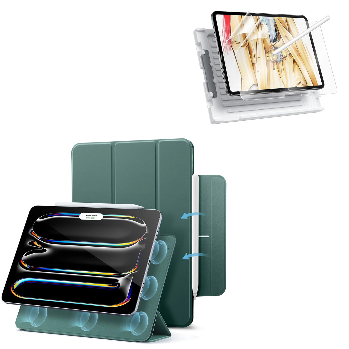 iPad Pro 13ʺ (2025) Rebound Paper-Feel Bundle - Forest Green ESR ESR