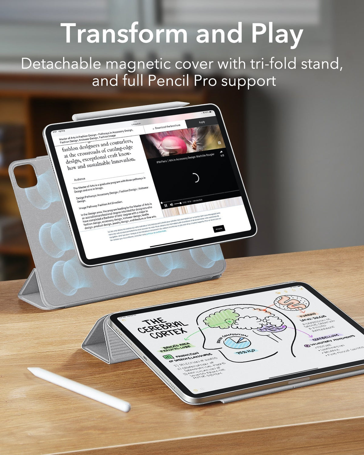 iPad Pro 13" (2025) Rebound Magnetic Case - Grey ESR ESR