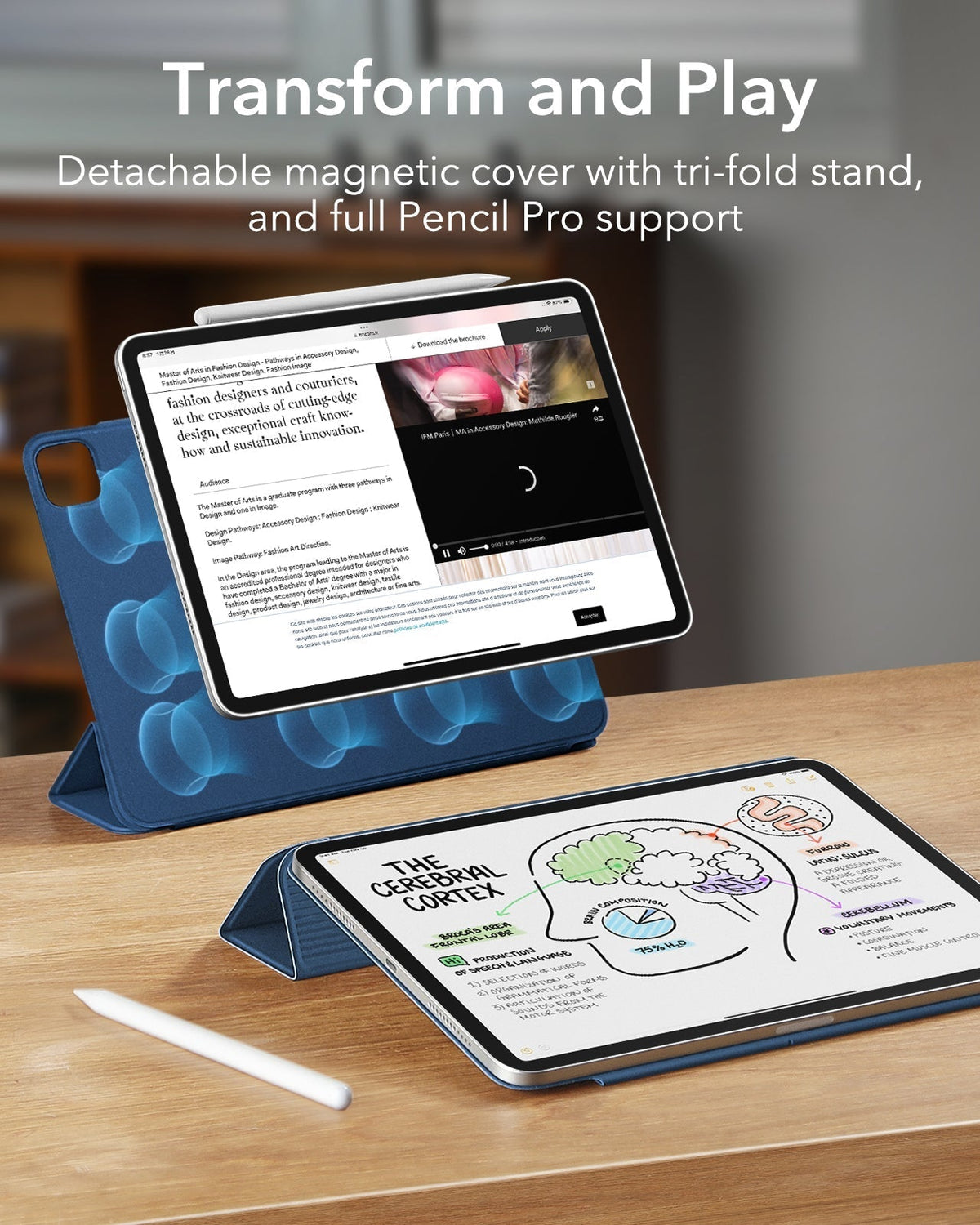 iPad Pro 13" (2025) Rebound Magnetic Case- Navy Blue ESR ESR