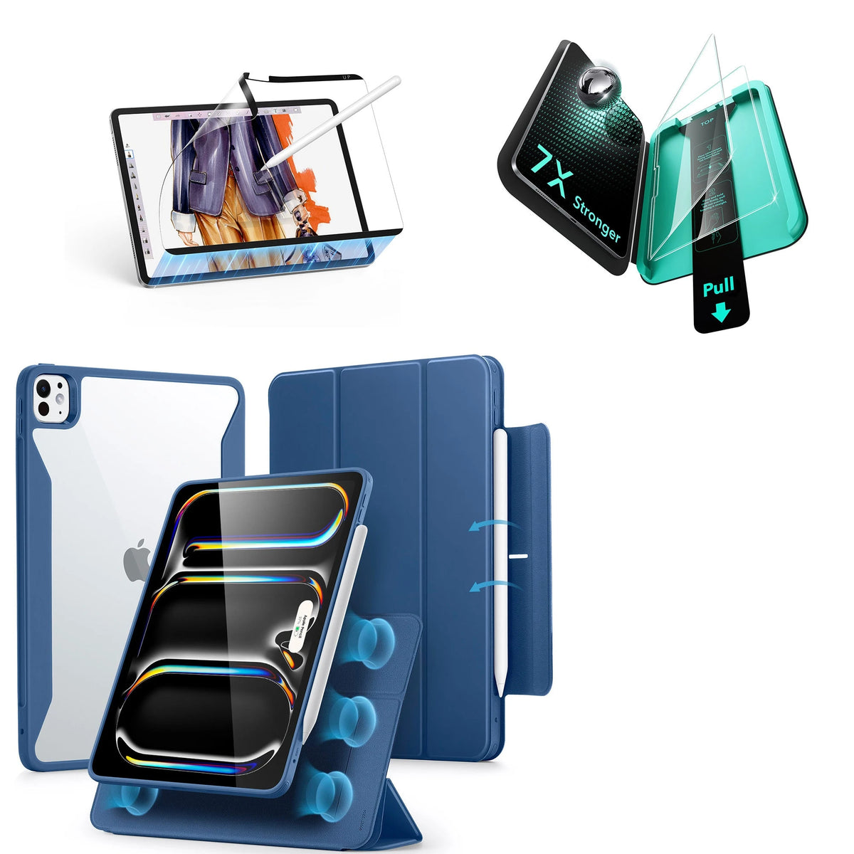 iPad Pro 13ʺ (2025) Rebound Transformation Bundle - Navy Blue ESR ESR