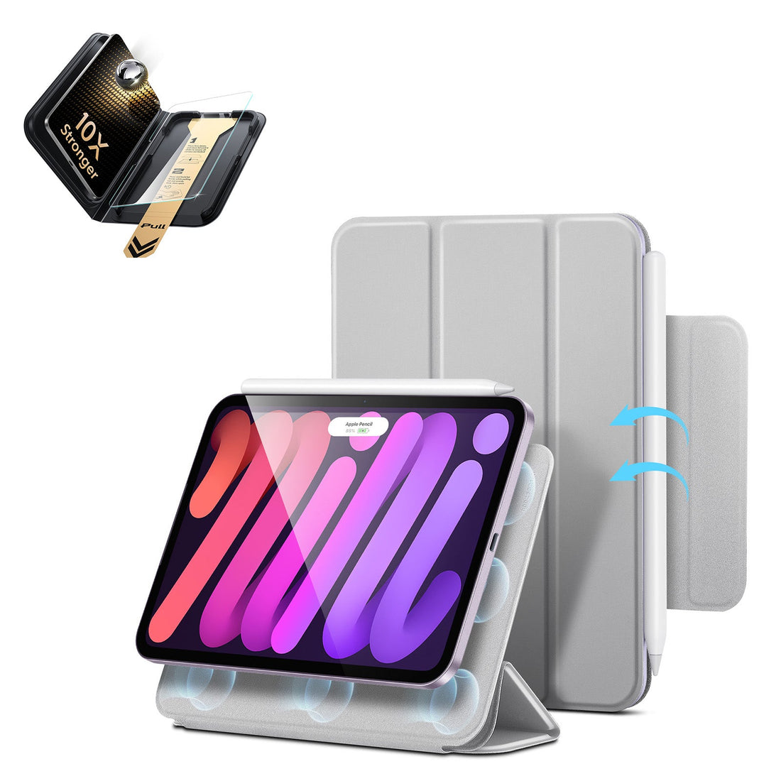 iPad mini (A20 Pro) Rebound Magnetic Ultimate Protection Bundle - Gray ESR ESR