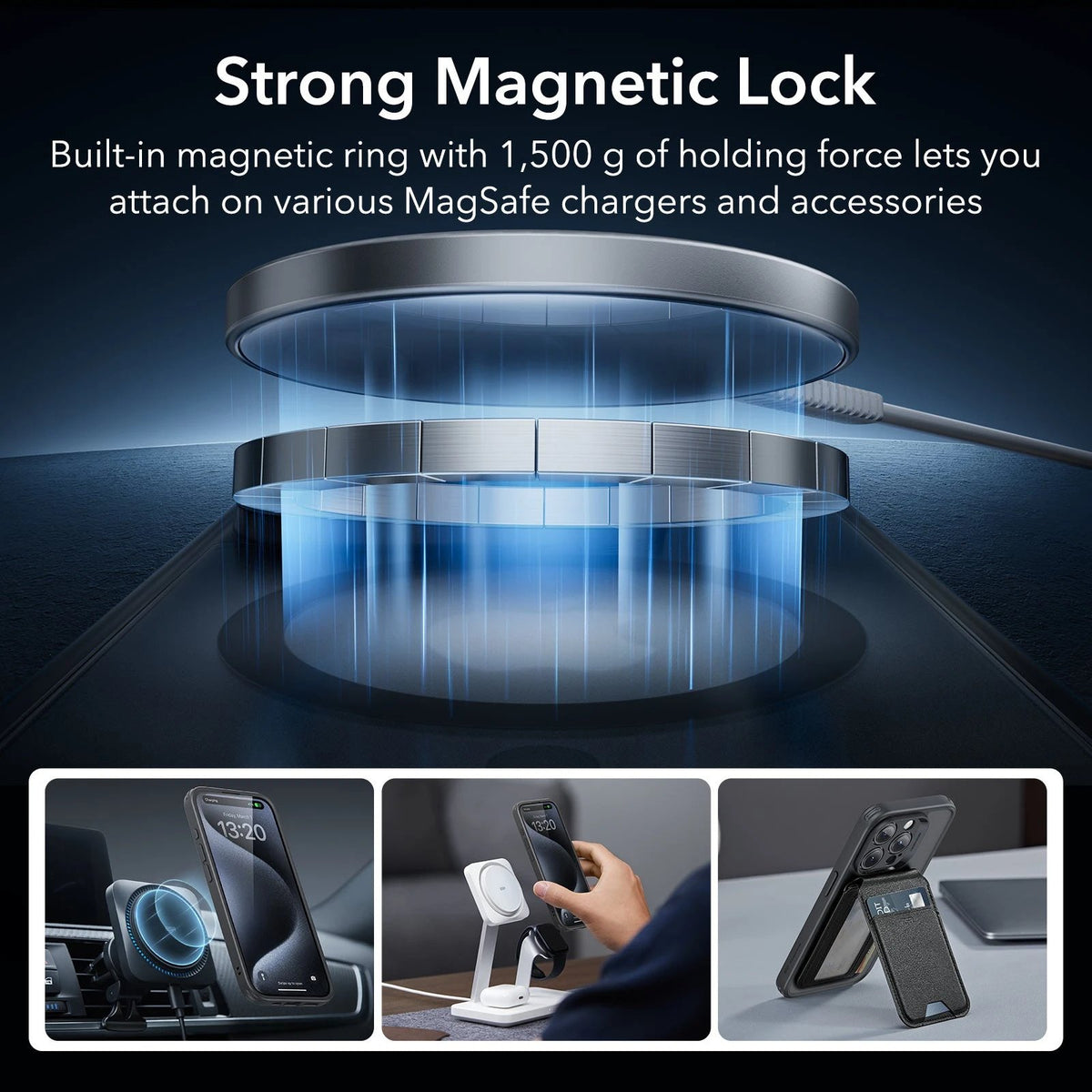 iPhone 15 Pro Max Classic Pro Case (HaloLock) Set - Frosted Black ESR ESR