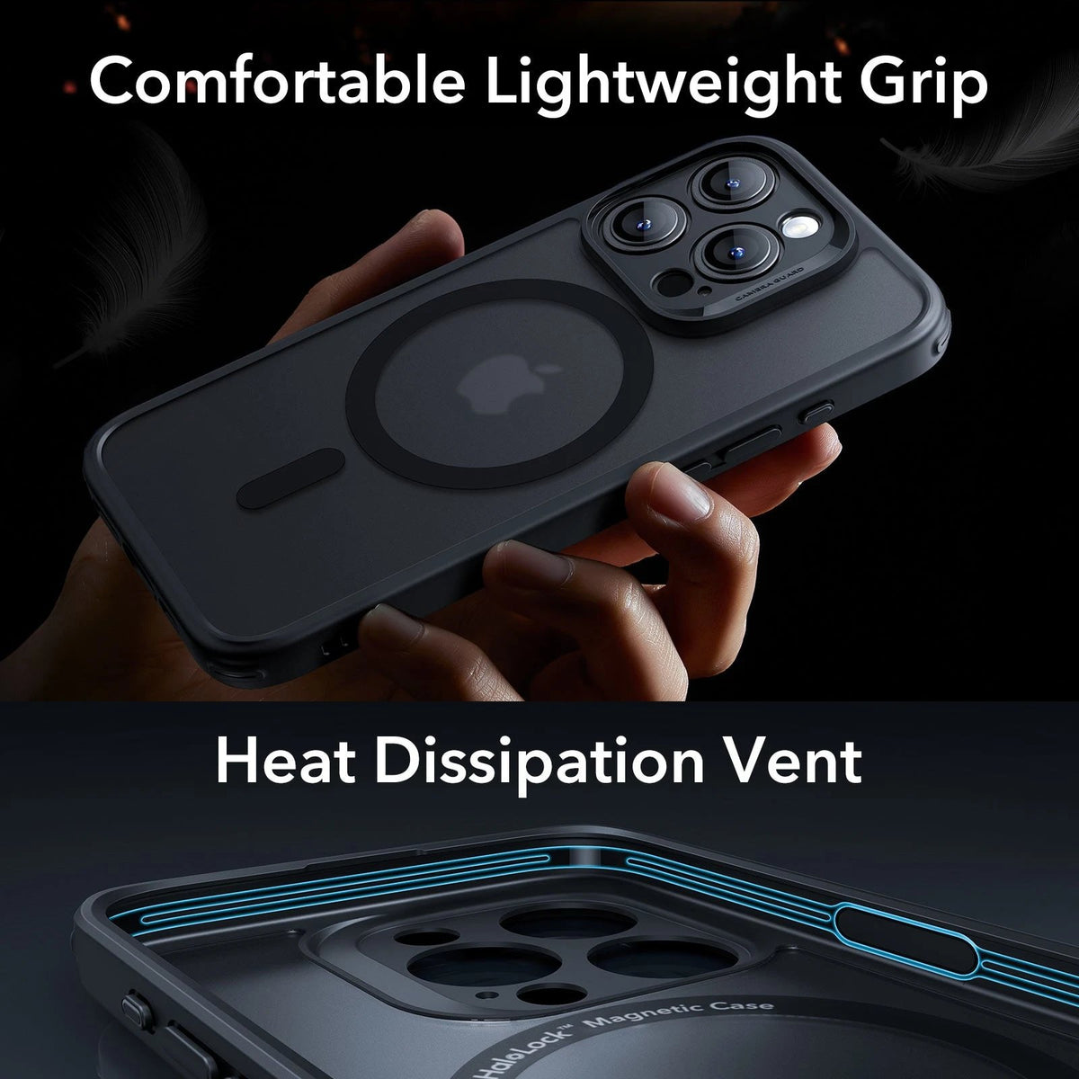 iPhone 15 Pro Max Classic Pro Case (HaloLock) Set - Frosted Black ESR ESR