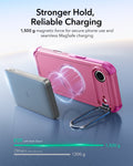 ESR iPhone 17 Air Cyber Tough Magsafe Case with Stand and Camera Control Pink Magsafe Charging