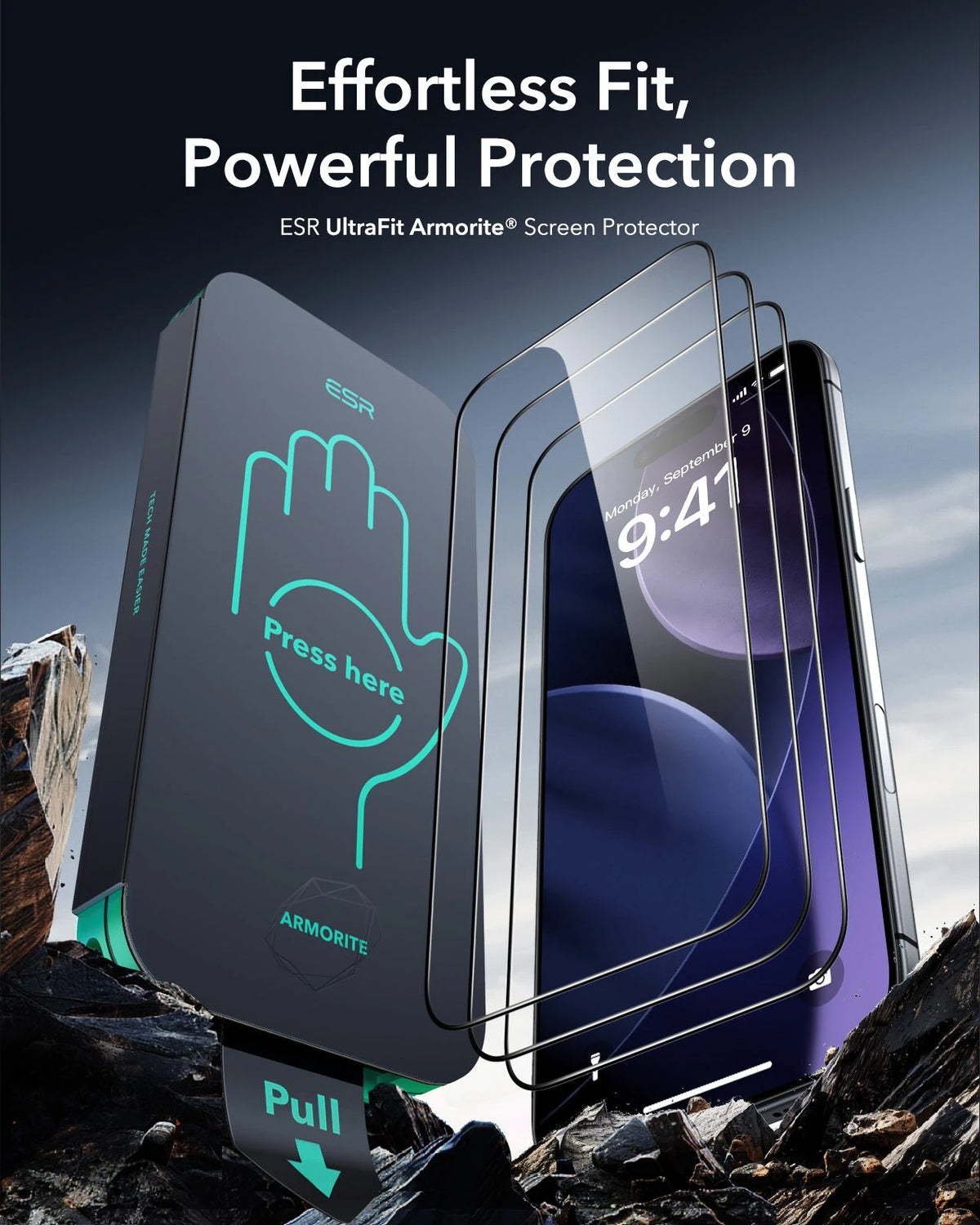 ESR iPhone 17 Air UltraFit Armorite Screen Protector 3 Pack