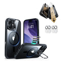 iPhone 17 Classic Hybrid Magsafe Case with Corning Glass Screen Ptorctor Clear Black