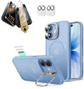 iPhone 17 Bundle Classic Hybrid Magnetic Case (Camera Control, Stash Stand) and Armorite Pro Screen Protector - Frosted Light Blue ESR ESR