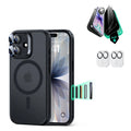iPhone 17 Classic Hybrid Magsafe Case with Privacy Screen Protector Bundle Frosted Black